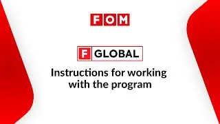 F-GLOBAL. Instructions for working with the program