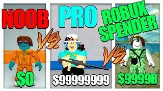 NOOB vs PRO vs ROBUX SPENDER in MAD CITY! *FUNNY* (Roblox)