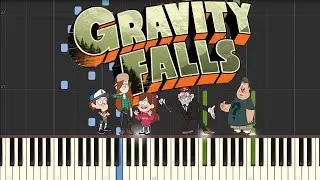 Gravity Falls - Opening Theme [Piano Tutorial] (Synthesia)