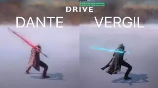 Devil May Cry 5 Dante vs Vergil moveset comparison / ダンテとバージルの共通技、類似技等のモーション比較