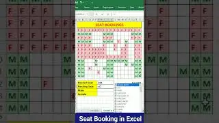 Seat Booking system in Excel ll Excel Tips Tricks 