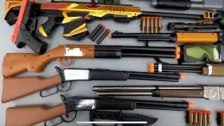 Children's Toy Cowboy Weapons, Hunting Rifles, Ammunition And Equipment