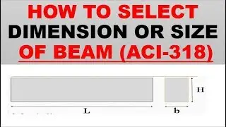 How to select Height/Thickness and breadth of Beam | Dimension of beam | Civil Engineering Videos