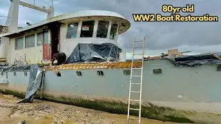 Weather Vs BOAT Restoration Project - Ep 180 #woodenboatbuilding