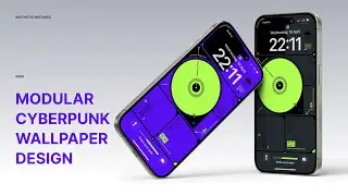 Designing in Figma new Modular Cyberpunk Wallpaper v.4