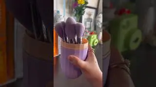 Oneleaf Lavender Makeup Brushes #makeup #shorts