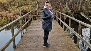 Take a walk in the forest with headscarf