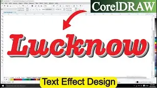 Text Design Using Extrude Tool | Coreldraw Text Design in Hindi | 3d Text Design in CorelDraw