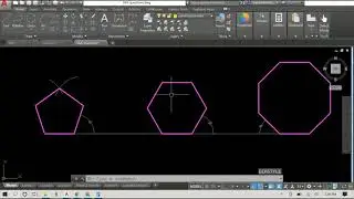 How to Construct Pentagons, Hexagons & Octagons Using External Angles in AutoCAD.