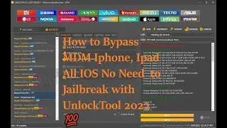 How to Bypass MDM Iphone, Ipad All IOS No Need  to Jailbreak with UnlockTool 2022 💯