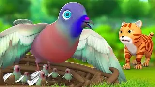 गौरैया के सात बच्चे और बिल्ली - Sparrow's 7 Children and Cat Hindi Kahaniya Moral Stories | JOJO TV