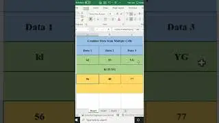 Combine data from multiple cells in Excel  