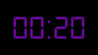Timer 20 Second No Copyright - Purple Black Screen