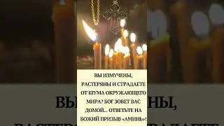 Вы измучены, растеряны и страдаете от шума окружающего мира? Бог зовет вас домой...