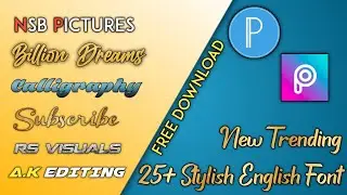 New Trending English Font | 25+ Top Stylish Fonts Free Download | English Trending Font For Pixellab