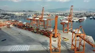 CONTAINERS STATION , CRANES , SHIPS CONTEINERS  ( DON'T TRY THE ENDING. GREECE!!!!!