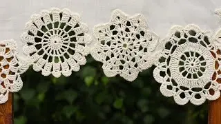 Tığişi Örgü Motiflerle Hazırlanmış Perde Modelleri