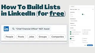 How To Build Targeting Lists In LinkedIn (for FREE)