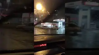 Езда на мазде ЦХ 7  ночью вовремя дождя.