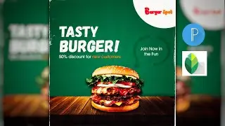 How to create professional food poster ads design | Pixellab | Snapseed Tutorial