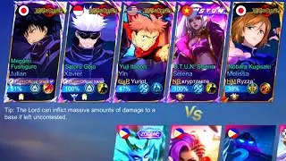 FINALLY! JUJUTSU KAISEN SQUAD IS HERE!! (Best skins ever!) Mobile Legends x Jujutsu Kaisen