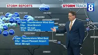8-10-2020 WQAD-TV Quad Cities Midwest Derecho Coverage Part 1