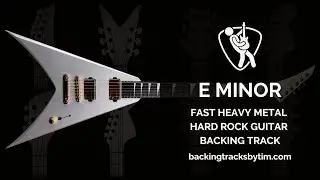 Fast Heavy Metal Hard Rock Guitar Backing Track in E Minor | 160 BPM