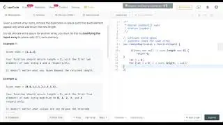Remove Duplicates from Sorted Array(Leetcode) - Javascript solution