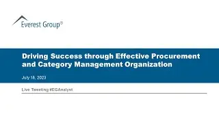 On-Demand Webinar: Driving Success through Effective Procurement & Category Management Organization