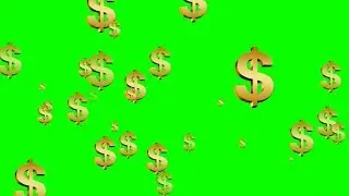 $$$ - Green Screen Animation - Dollar symbol