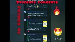 Revision class student's comments