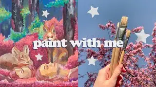 a backyard paint with me! 🌸