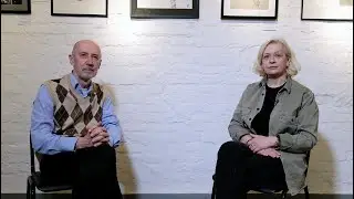 АРТ-КРИТИК АЛЕКСАНДР ШКЛЯРУК И РУКОВОДИТЕЛЬ ГАЛЕРЕИ ПРОМГРАФИКА МСХ ИРИНА БОДРОВА