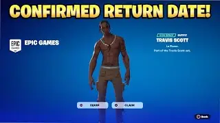 TRAVIS SCOTT SKIN RETURN DATE in FORTNITE ITEM SHOP! (Travis Scott Skin Returning Chapter 5)