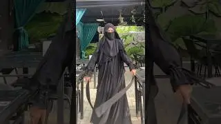 cantiknya ukhti cadar cantik dengan dress hitamnya 