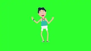 All type Boy man cartoon animation green screen | Green Screen Boy man cartoon animation