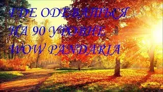 ГДЕ ОДЕВАТЬСЯ НА 90 УРОВНЕ WORLD OF WARCRAFT MISTS OF PANDARIA?!