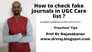 How to check fake journals in UGC Care list? 
