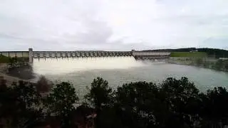 Thurmond Dam Floodgates Open