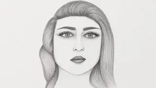 Realistic Pencil Portrait Drawing ✨ Soft Hair & Detailed Eyes | Easy Sketch Tutorial