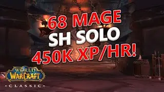 WoW Classic - 68 Mage Shattered Halls SOLO AOE FARM! 450k xp/hr | 500g/hr