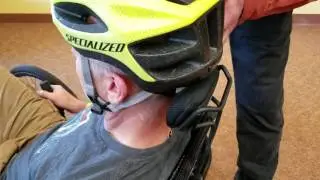 Recumbent Headrest Positioning & Lazer Helmet for Headrest
