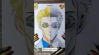 Anime VS Manga⭐ drawing Nanami kento #jujutsukaisen #jjk #foryou #art #challenge #subscribe #shorts