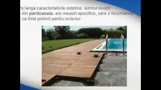 Deck din lemn dale sau sipca, dale din beton, Wpc.