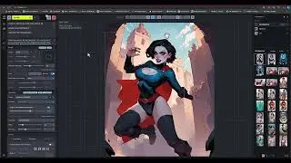 Vampire Powergirl transformation using Paint Storm and ai