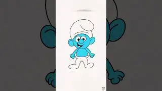 Smurf Along fun simple arts- procreate #shorts #art