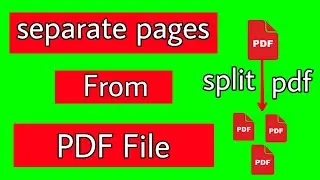 How to Split a PDF document by using Mobile | Splitting PDF Pages | split PDF file into multiplefile