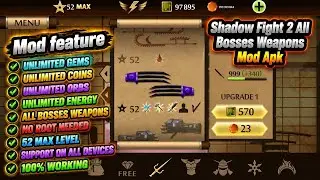 Shadow Fight 2 All Bosses Weapons Mod Apk | All Bosses Weapons Unlocked🔓