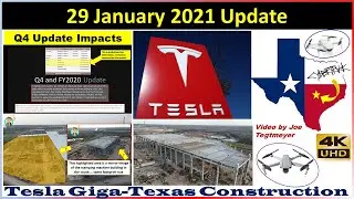Tesla Gigafactory Texas 29 January 2021 Cyber Truck & Model Y Factory Construction Update (07:45AM)