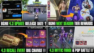 Bgmi 4.3 Update Release Date 🤫| Big Change Next Recall Event & New Season🤨 | Bgmi Next Pop Battle